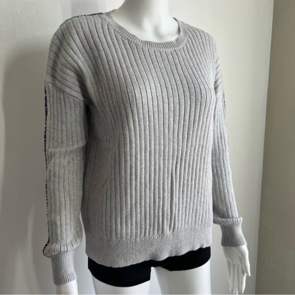 One Grey Day Cotton Cashmere Crew Sweater - S - Picture 4 of 7